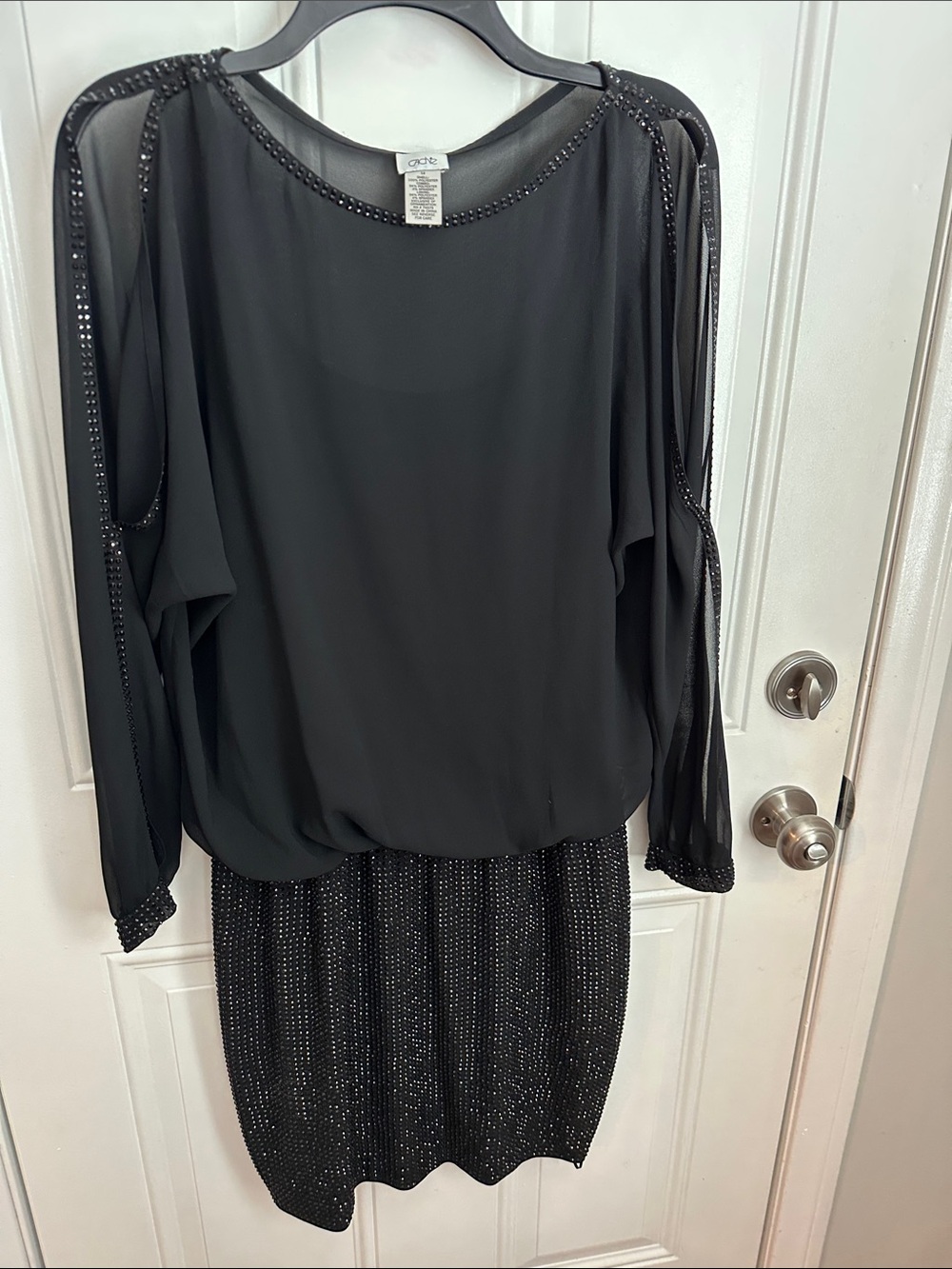 Cache Black Beaded dress